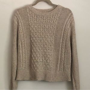 Beige crew neck sweater- size small